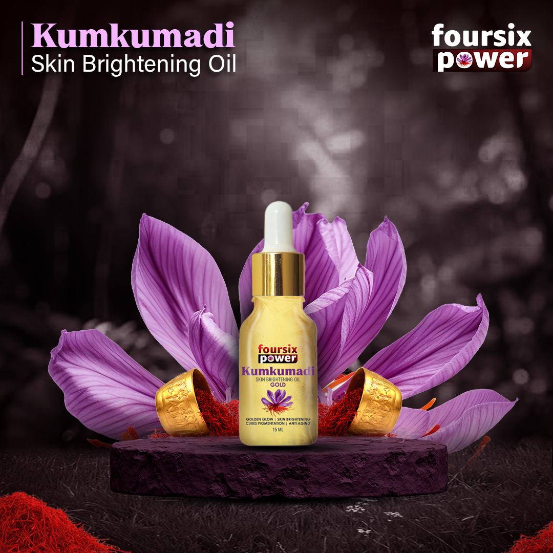 Kumkumadi Skin Brightening Oil Gold ( 50% Extra Saffron & Goat Milk )