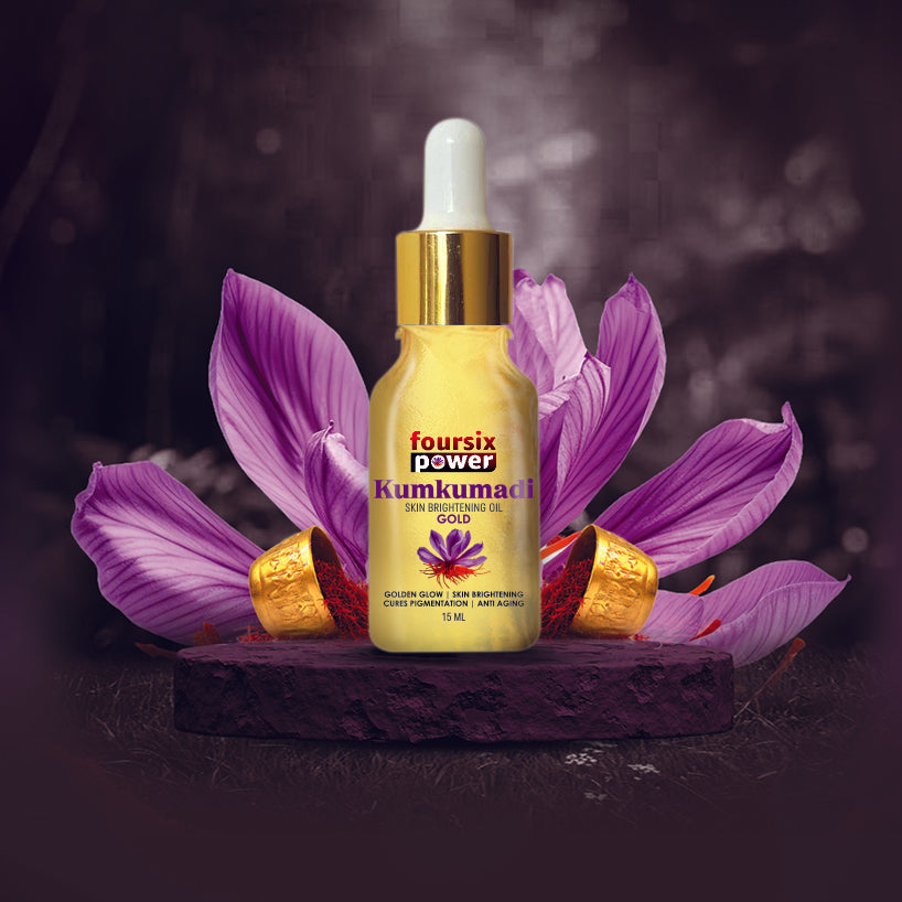 Kumkumadi Skin Brightening Oil Gold ( 50% Extra Saffron & Goat Milk )